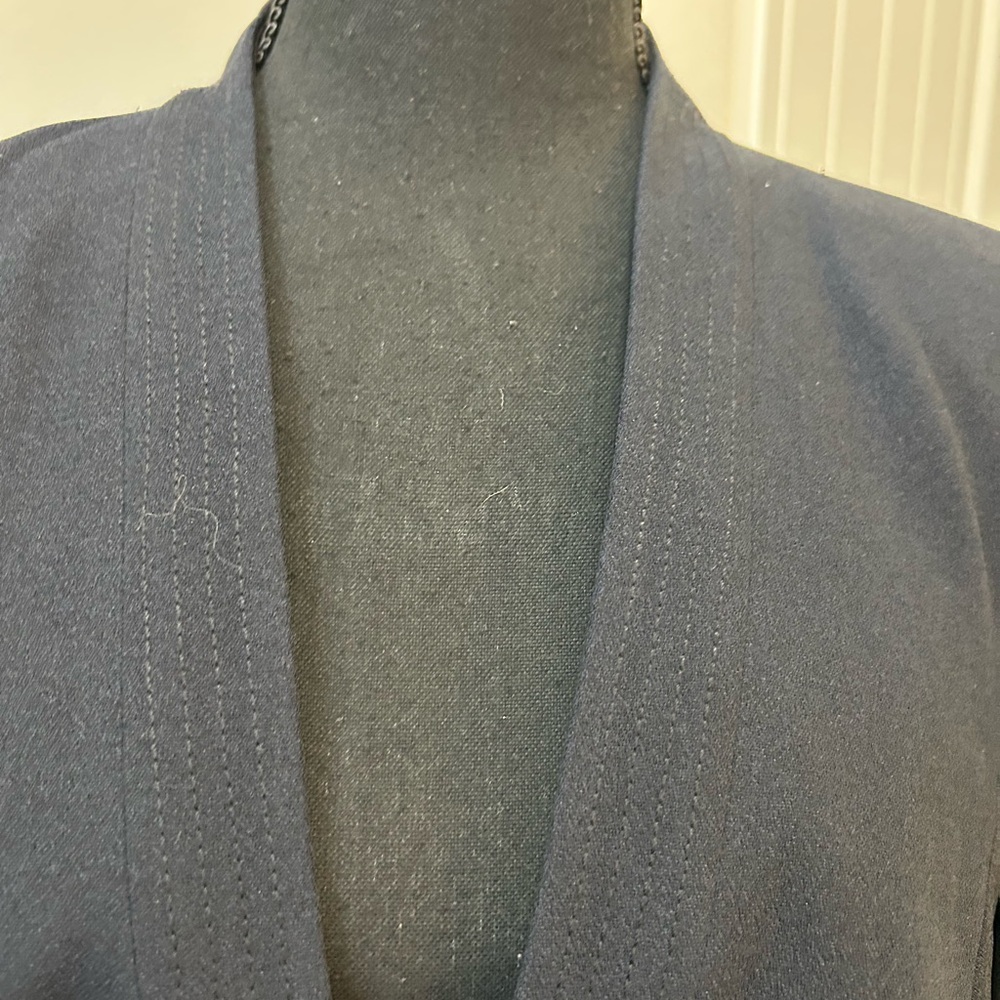 Chic Navy‎ Women's Blazer with Gold Accents - Picture 4 of 10